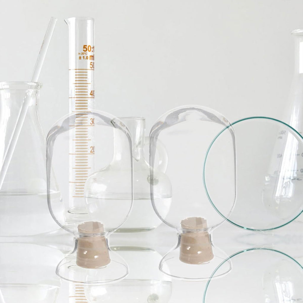 Glass Match Jar with Lid for Matches Display Storage - Set of 3