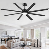 ZMISHIBO 84 Inch Black Ceiling Fan