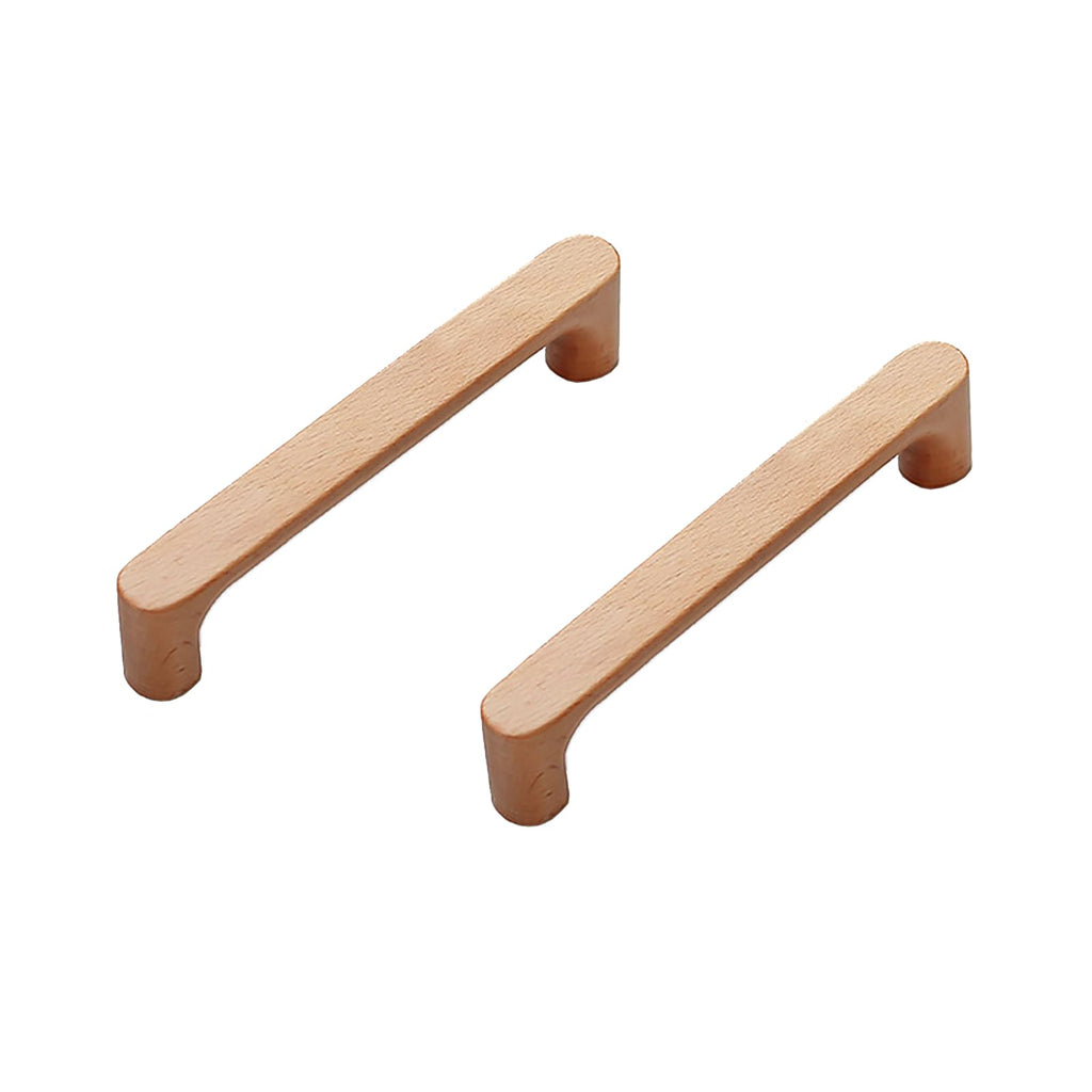 Cabinet Pulls Solid Wood Pulls Beech Original Wood Color Simple Modern Style for Cabinet Cupboard Door Drawer Dresser