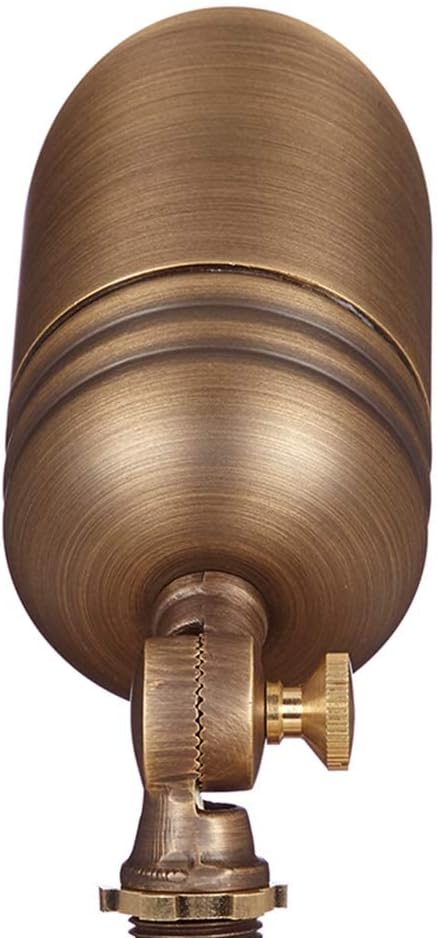 Fat Boy 12V Brass Outdoor Spotlight (Bronze) with 5W 2700K Warm White 400 Lumen MR16 LED Bulb for Low Voltage