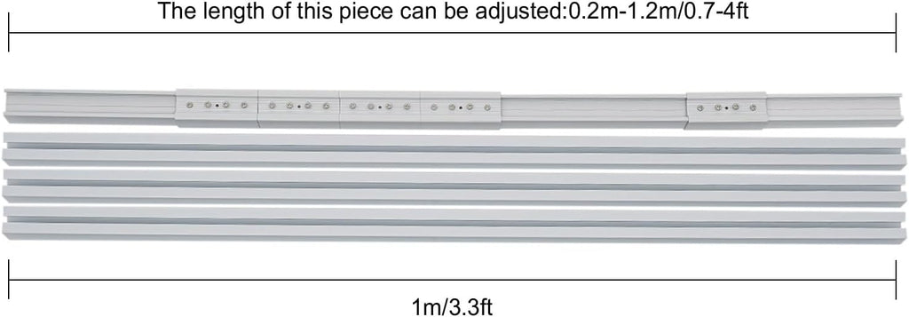 Electric Curtain Track, 7.08-13.78ft Motorized Curtain Track Smart Curtains Electric Curtains with Remote Control