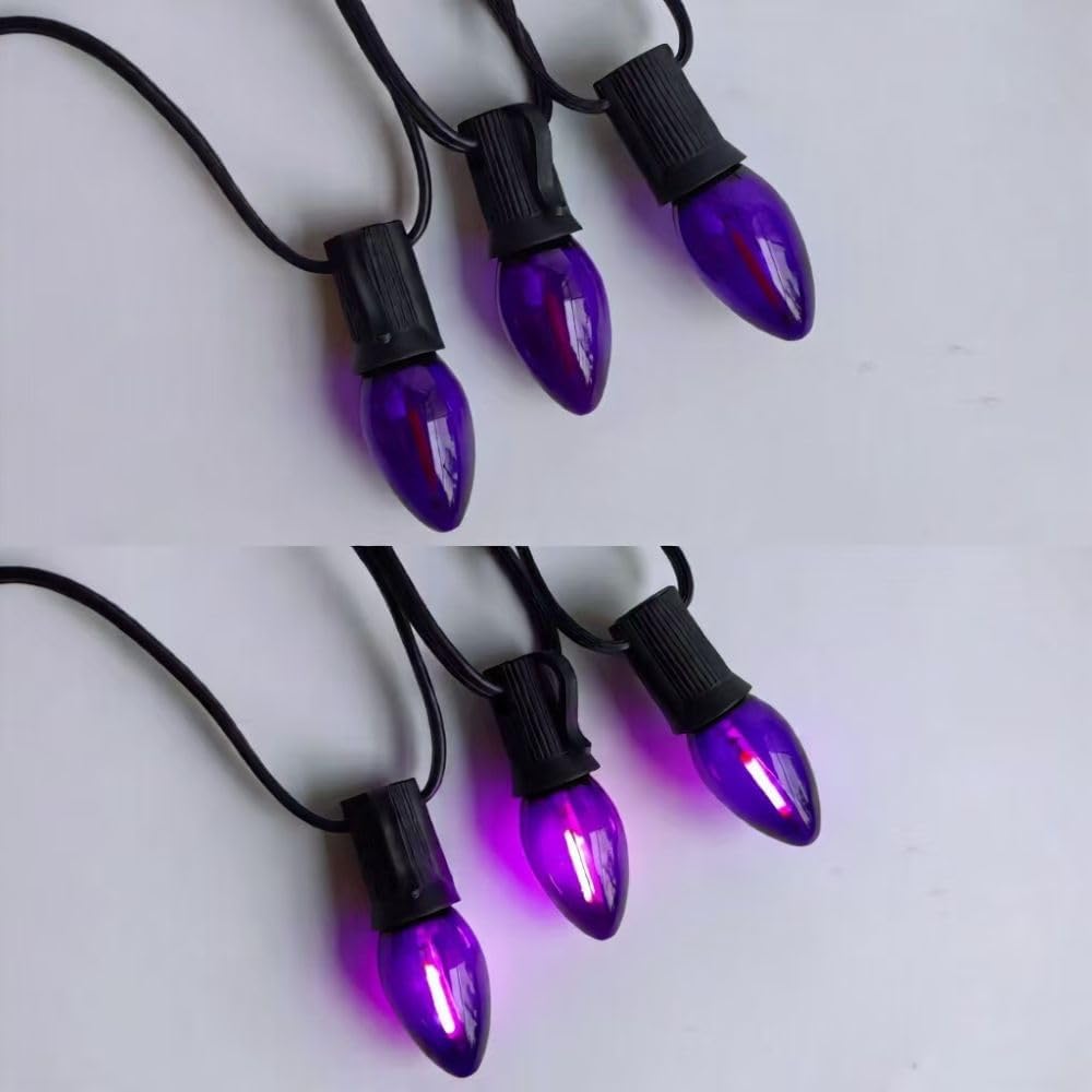 C7 LED Replacement Bulbs Purple, E12 Candelabra Base
