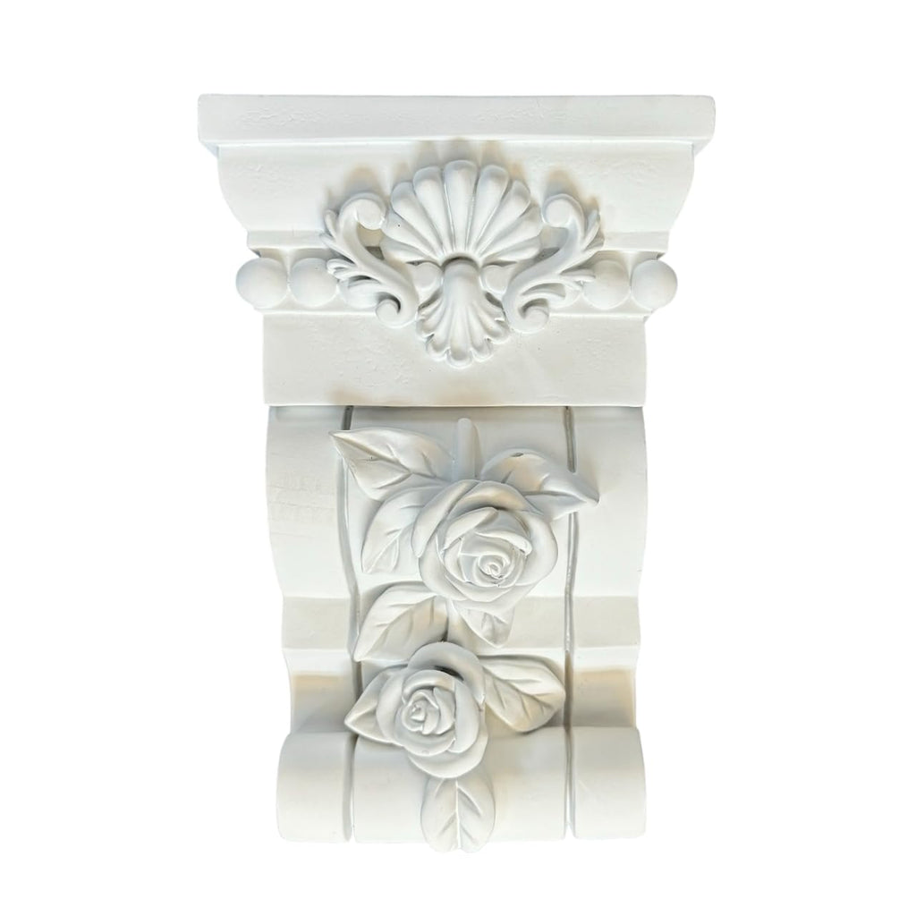 2-Pack Millwork Rose PU Corbel 6 5/8-Inch W x 3 3/4-Inch D x 10 1/4-Inch H High Density Polyurethane OC-031