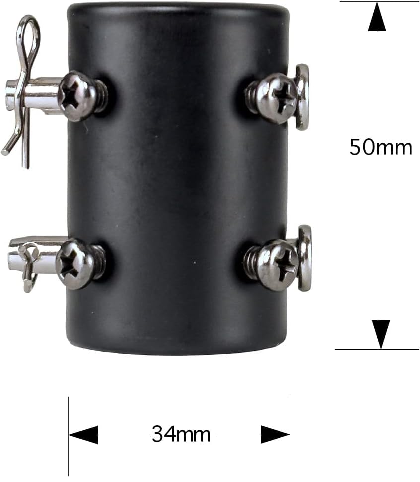 Ceiling Fan Downrod Coupler, Black — Joins Two 1" Non-Threaded Downrods, with Safety Clip