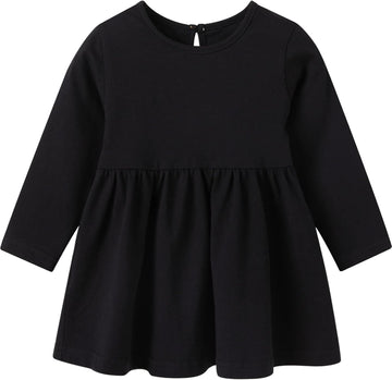 Baby Toddler Girl Dress Playwear Solid Color Dresses