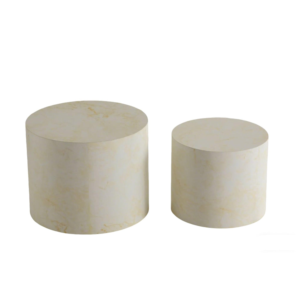 Round Nesting Coffee Set of 2 Living Room, No Assembly
