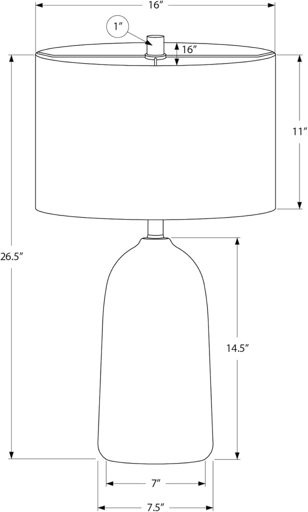 I 9905 Lighting, 27" H, Table Lamp, Beige Ceramic, Beige Shade, Contemporary, Modern
