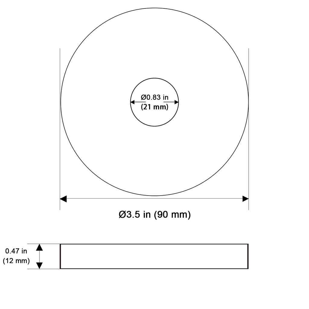 Extra Large Shower Arm Flange Oil Rubbed Bronze 3.5" in Outer Diameter Replacement Shower Head Arm Escutcheon Plate