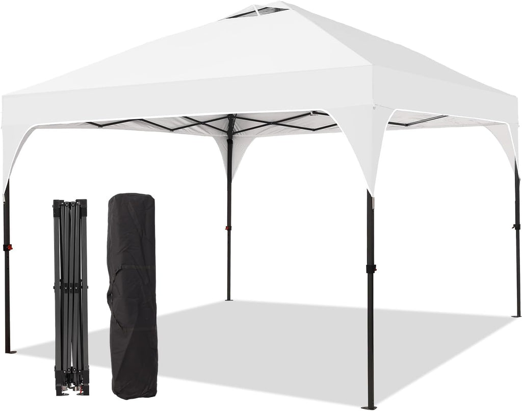 Pop Up Canopy, 10x10 FT Instant Outdoor Canopy Tent with Carrying Bag, 3 Adjustable Heights