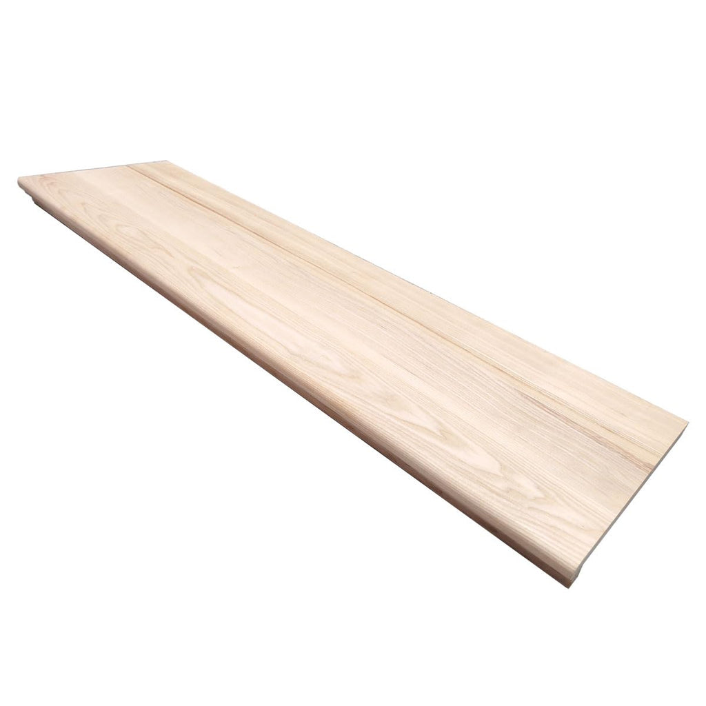 Solid Wood Stair Tread, Wood Stair Tread for Stair Remodel, Retro Fit Tread Kit. Round Nose Profile (Ash Lumber 42" X