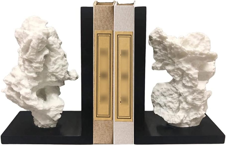 Bookends Modern New Chinese Style Bookends Wrought Iron Rockery Book By Book Stand Decoration Living Room Home Study
