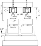 Sliding Closet Door SARTODOORS Quadro 4111 Bypass Interior Doors, no Glass, MDF, 84x80, White, Moder