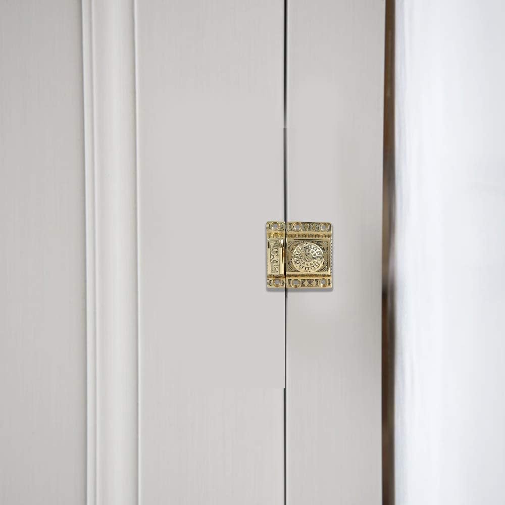 Solid Brass Cabinet Latch, Handmade Polished Lacquered Finish Door Windsor Design, Antique Latch