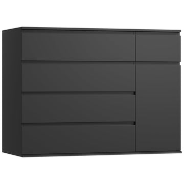Black Dresser, Dresser, Wide Chest of Drawers
