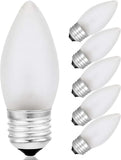 Frosted Flame Tip Chandelier Light Bulb-40W Incandescent Torpedo Tip Chandelier-40W Incandescent Torpedo Tip