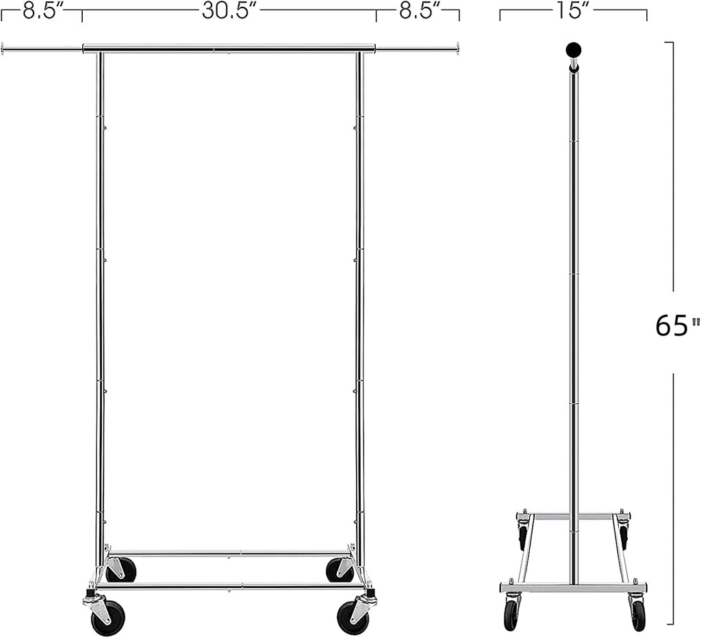 Trending Clothing Garment Rack, Extendable Clothes Organizer, Chrome