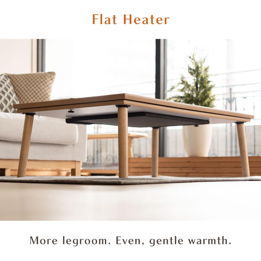 Japanese Kotatsu, 47.2" Rectangle Heated Coffee Table, Brown