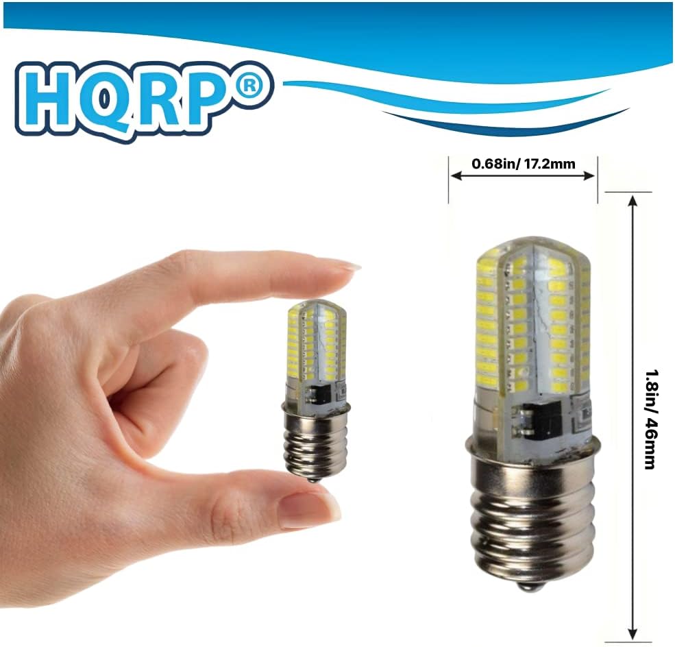 110V E17 Base Silicone Crystal Dimmable LED Bulbs Cool White Compatible with LG 6912W1Z004B Microwave Light