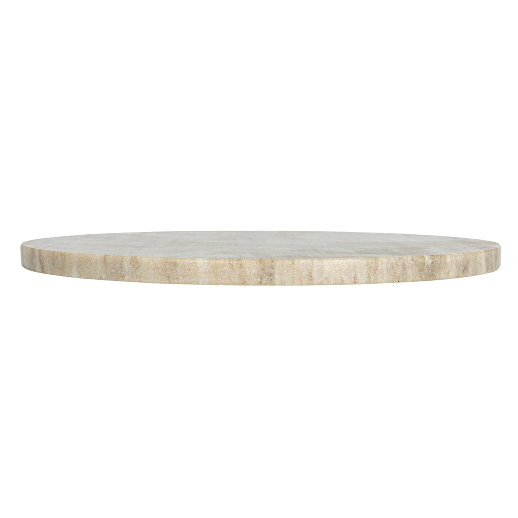 Elegant Marble Round Cheese Board, Beige