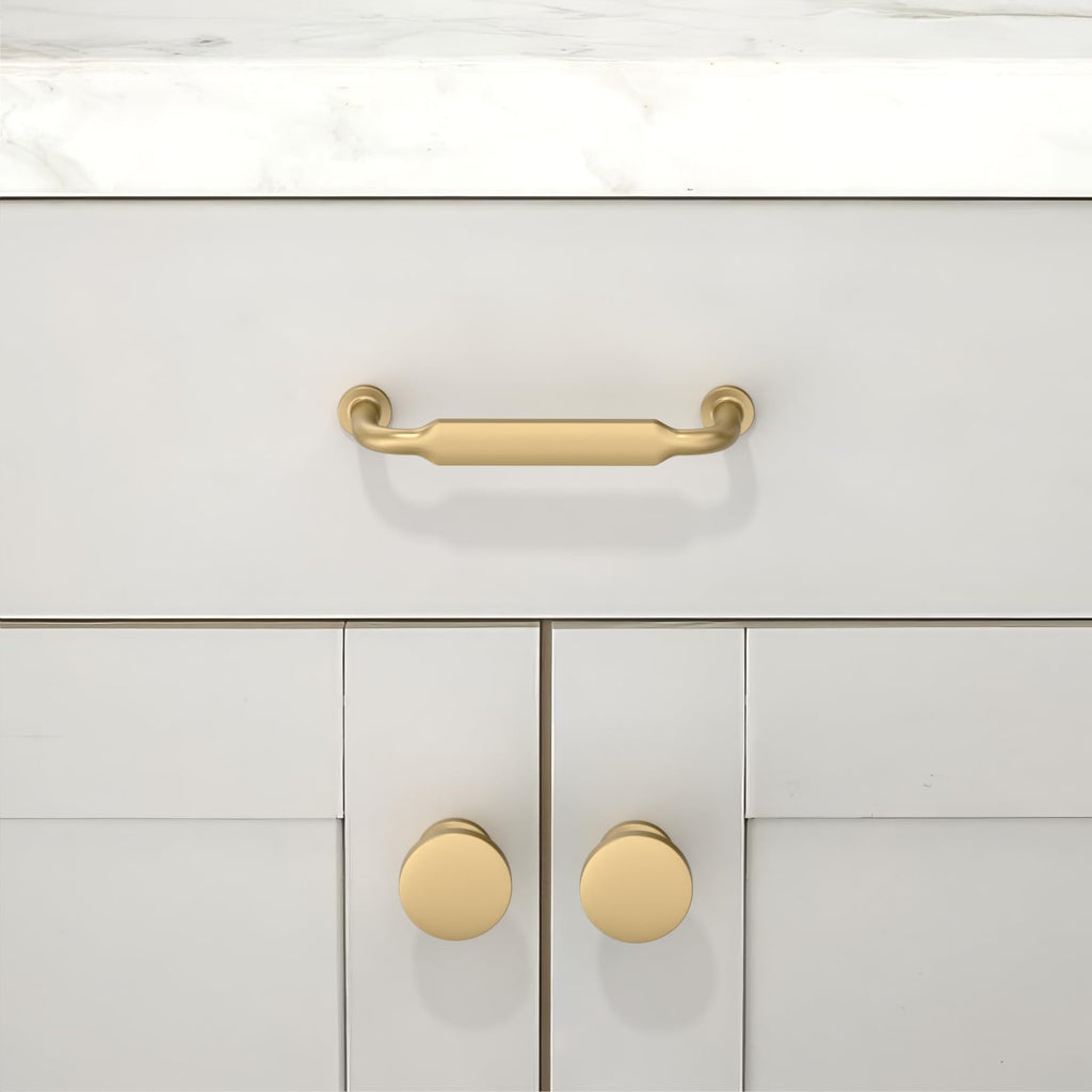 5 Pack Champagne Bronze Cabinet Pulls 4 Inch(102mm) Kitchen Cabinet Handles Solid Zinc Alloy Cabinet Hardware Drawer