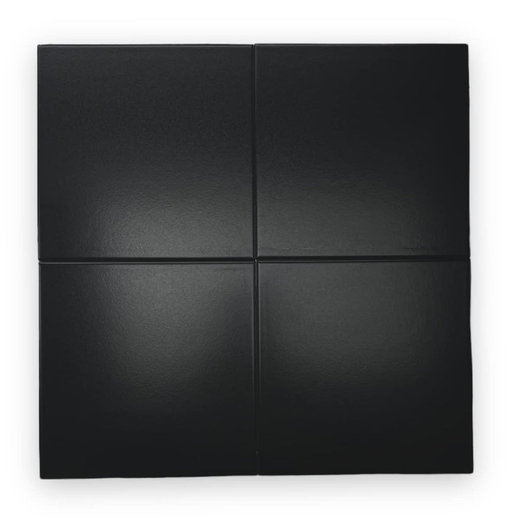 TRCD-GRS-8x8 Subway Square Black Porcelain Floor Wall Tile Backsplash Matte Finish (Box of 6.5 Square feet - 15