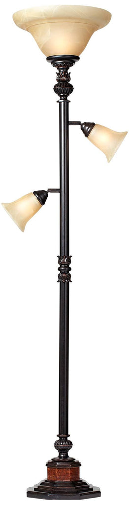 Sonnett 72" Tall 3-Light Torchiere Floor Lamp Living Room