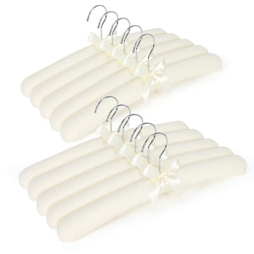 Padded Clothing Hangers Pack of 10, Heavy Duty Fabric Coat Hanger