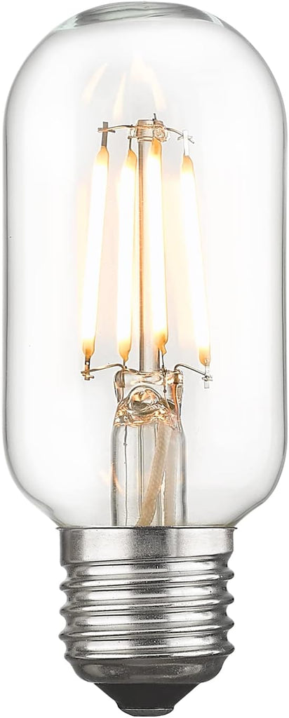 Vintage T45 LED Edison Bulbs 6 Packs, Antique Tubular Bulbs 6W 2700K Warm White, E26 Base 60 Watt Equivalent 700
