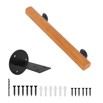 3FT Wood Stair Handrails Wall Mount, Single Piece Staircase Hand Railings