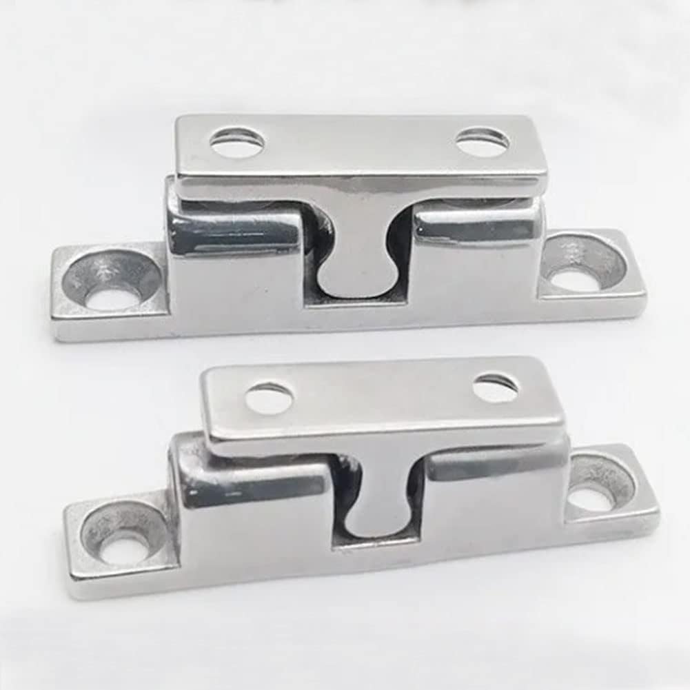 Solid Stainless Steel Cabinet Door Catch, 2Pcs Cabinet Latch Roller Catch Furniture Cabinet Door Dual Ball Tension