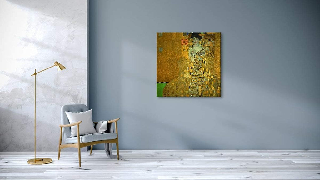 Portrait of Adele Bloch-Bauer I,1907 by Gustav Klimt Famous Paintings Reproduction Abstract Canvas Prints Artwork for