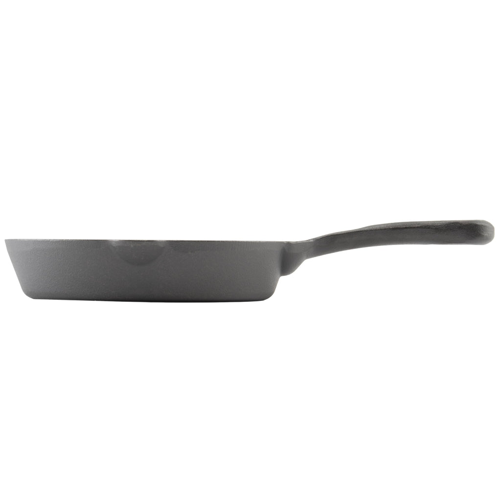 8" Black Cast Iron Skillet with Handle