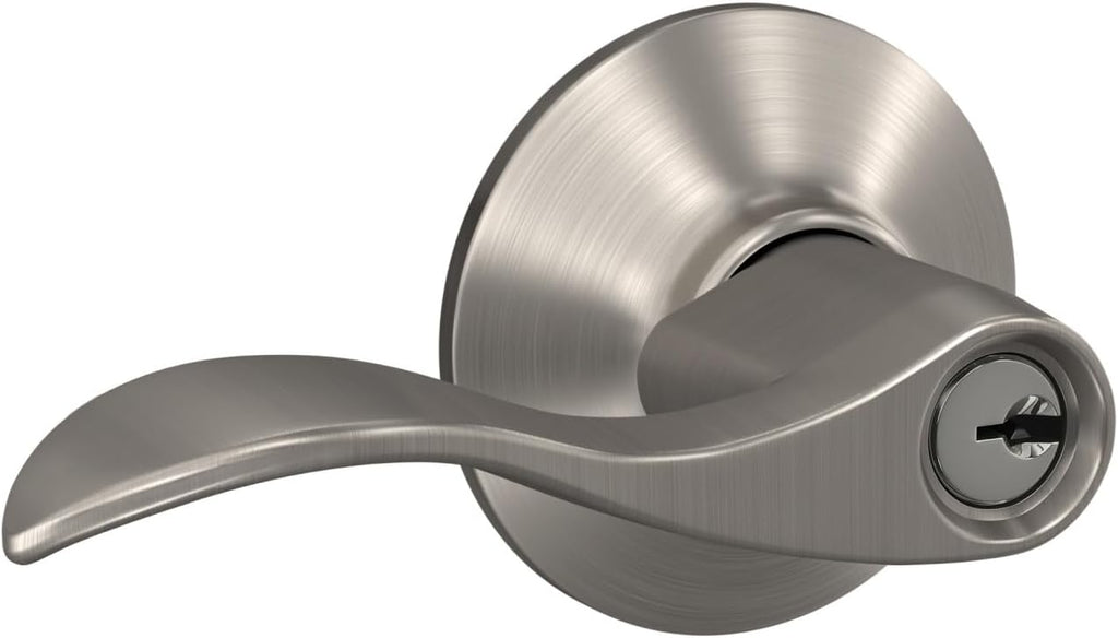 ACC 619 Accent Door Lever, Keyed Entry Lock, Satin Nickel