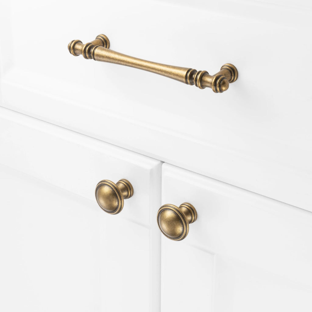 10 Pack 5 in Antique Brass Cabinet Pulls, Brass Drawer Handles P30