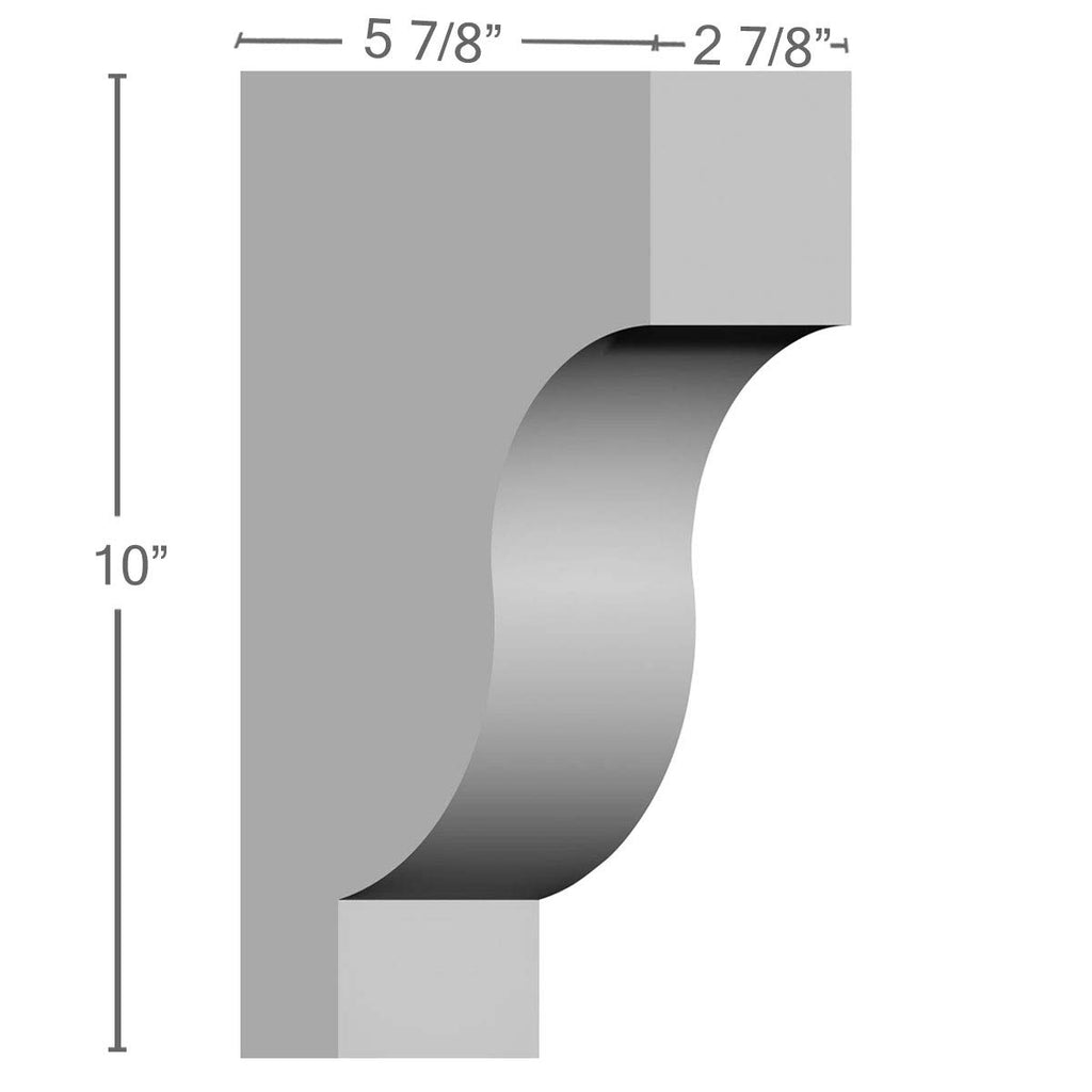 2 7/8-Inch W x 5 7/8-Inch D x 10-Inch H Traditional Corbel