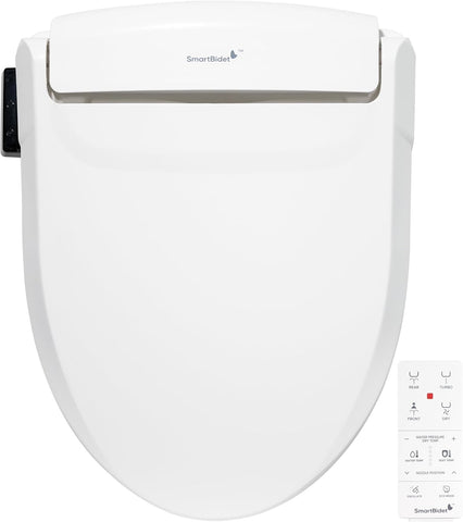 Electric Elongated Bidet Toilet Seat with Heated Seat, Warm Air Dryer, Temperature-Controlled Wash, Remote Control