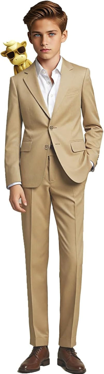 Signature Boys' Slim Fit Suit Complete Outfit
