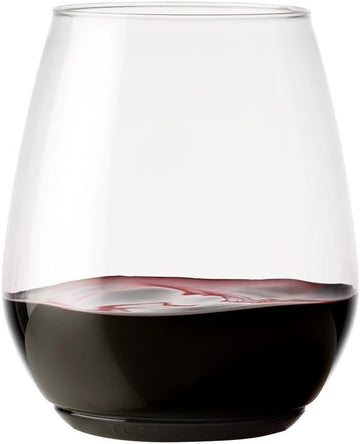 POP 18oz Vino XL SET OF 12, Premium Quality, Recyclable, Unbreakable & Plastic Wine Glasses, 12 Count (Pack of 1)