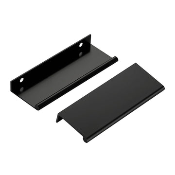 Matte Black Cabinet Pulls Finger Edge Pulls 3 Inch 10 Pack