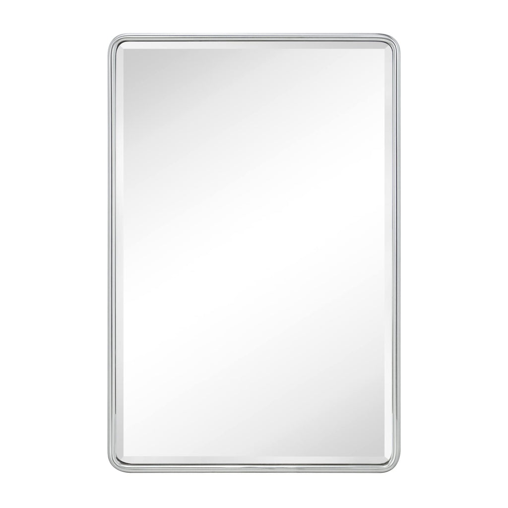 16x24 Brushed Nickel Recessed Bevel Mirrored Bathroom Medicine Cabinet