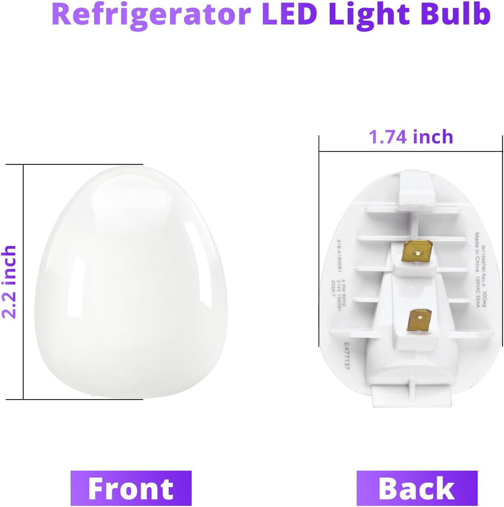 Refrigerator LED Freezer Light Bulb Replacement for Whirlpool