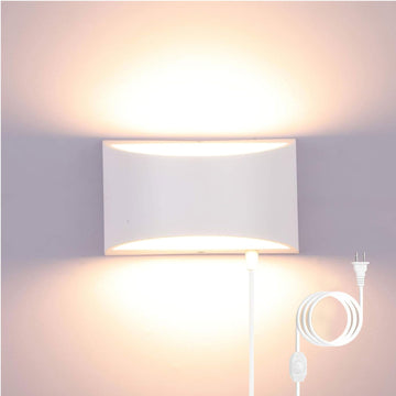 Plug in Wall Sconces LED, Warm White, Dimmable