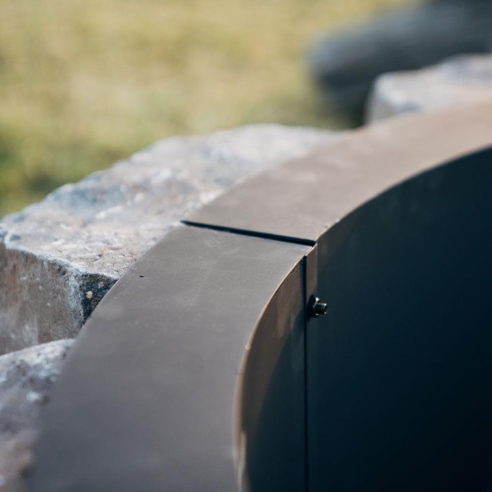Great Outdoor 38in Dia Steel Fire Pit Liner, 1mm Thick DIY Above or In-Ground Outdoor Fire Pit, 4 Panel Steel Ring
