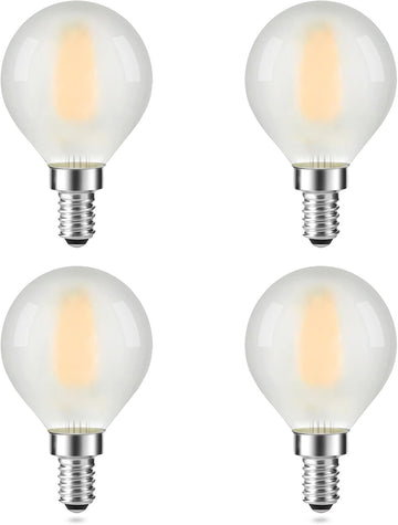 Frosted E12 LED Edison Bulbs 25W Equivalent, Small Candle Base, 2700K Soft Warm White, E12 LED Bulb Dimmable