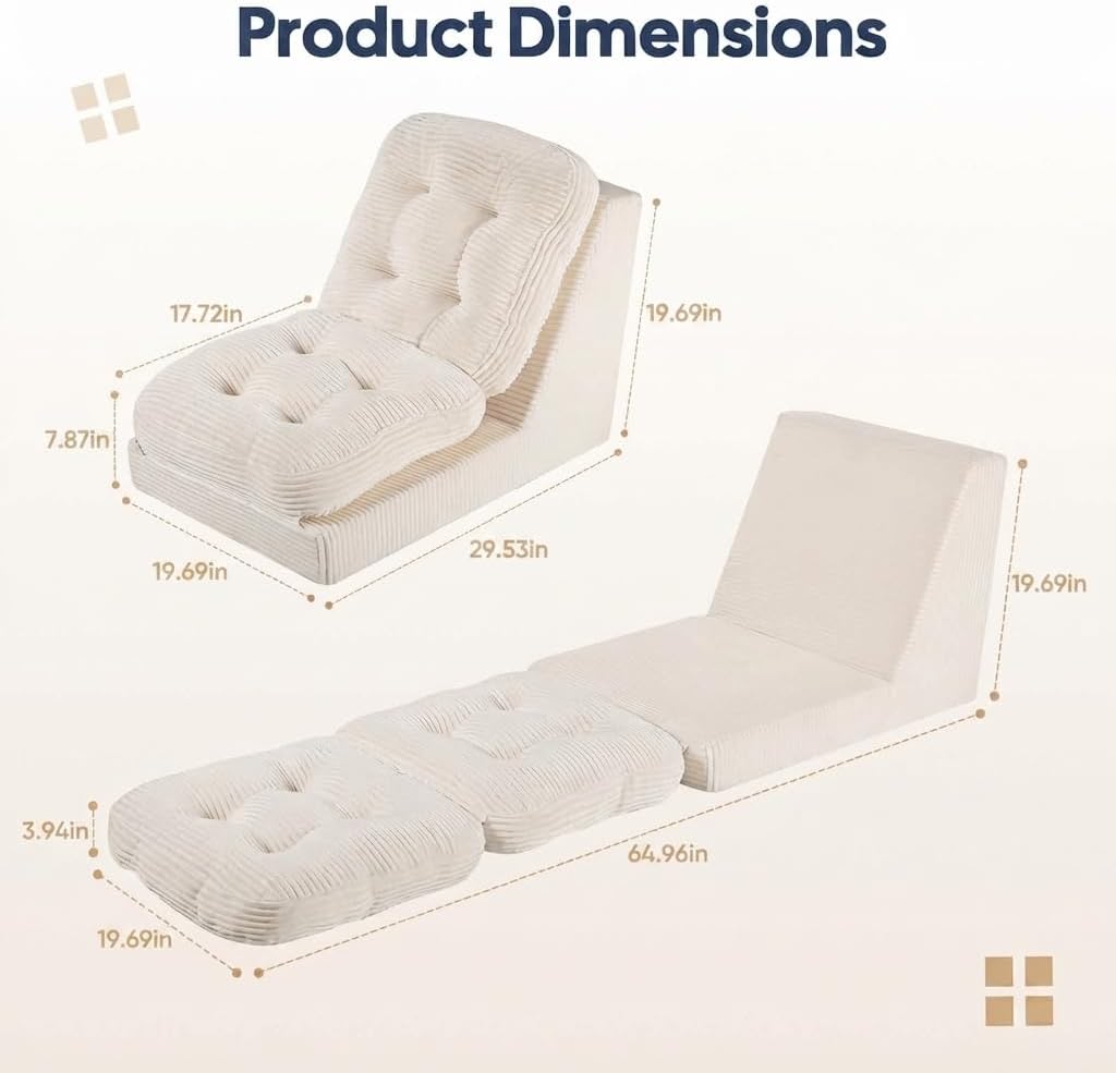 Bean Bag Chairs for Kids, in-1 Foldable Kids Sofa Couch