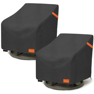 Outdoor Swivel Chair Cover 2 Pack, 600D Heavy Duty 100% Waterproof Outdoor Chair Covers, Patio Furniture Covers for