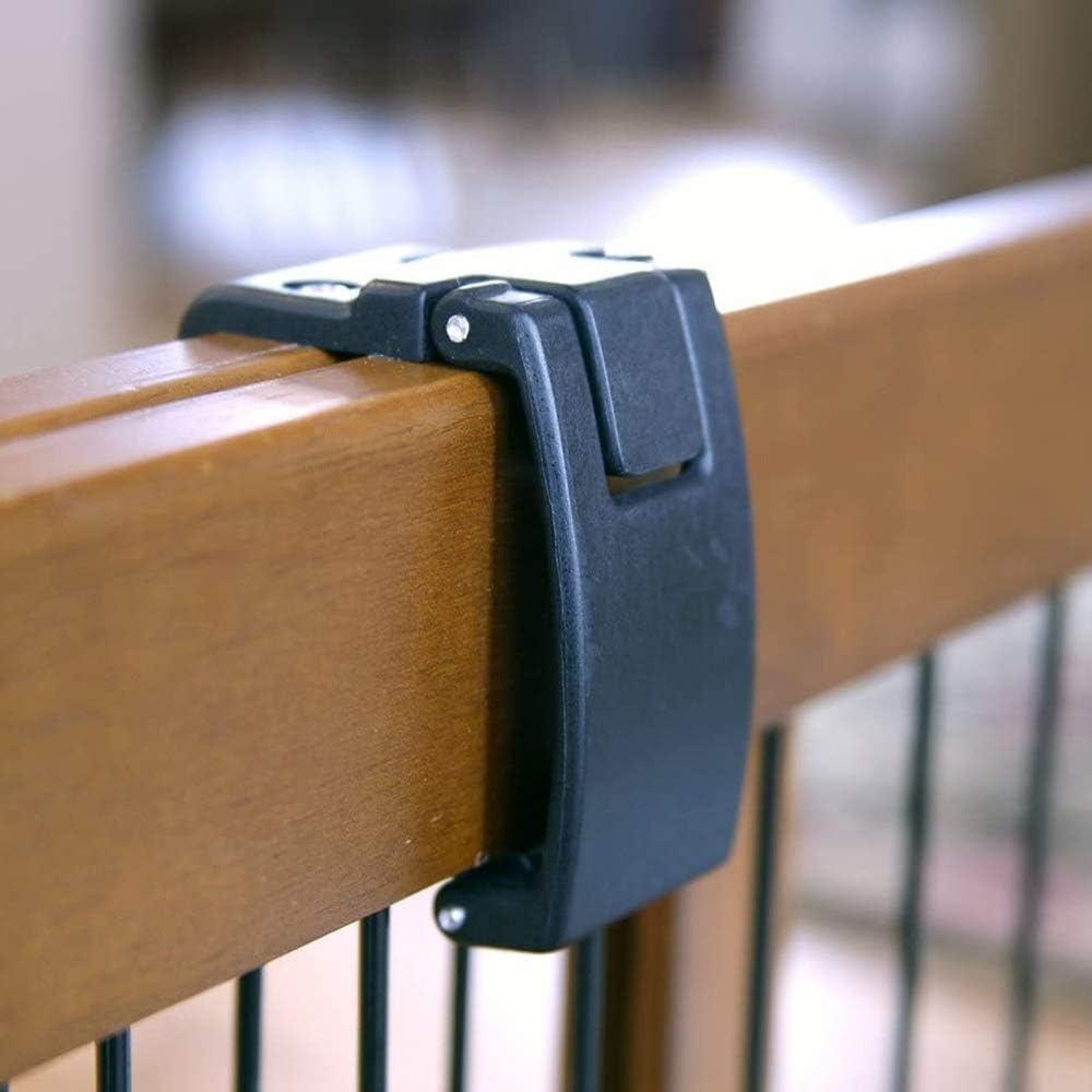 41"-70" Super Wide Dog Gate, Premium Wooden Adjustable Freestanding Pet Gate for Doorways & Hallways
