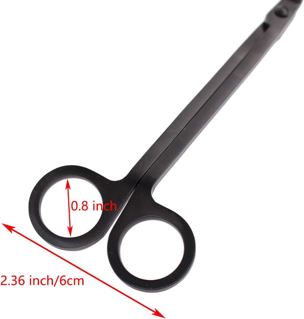 Stainless Steel Black Candle Snuffer Wick Trimmer Cut - Set of 3