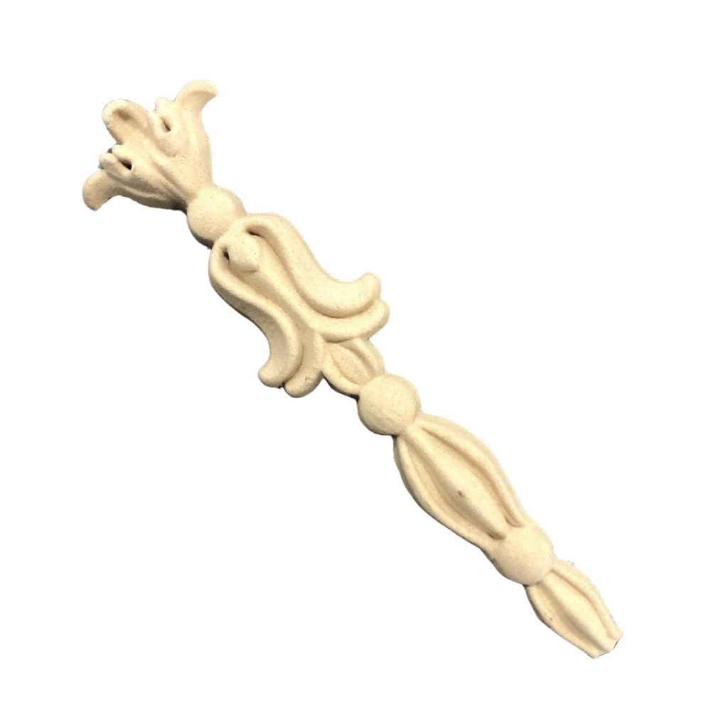 Pack of 2 Decorative Drops - Wood Appliques - Heat Bendable & Flexible Onlays 11x2.5cm - DIY Craft, Furniture
