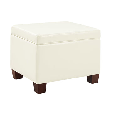 Madison Storage Ottoman 21.75" - Modern Upholstered Footstool & Seat with Hinged Lid for Transitional Living Room